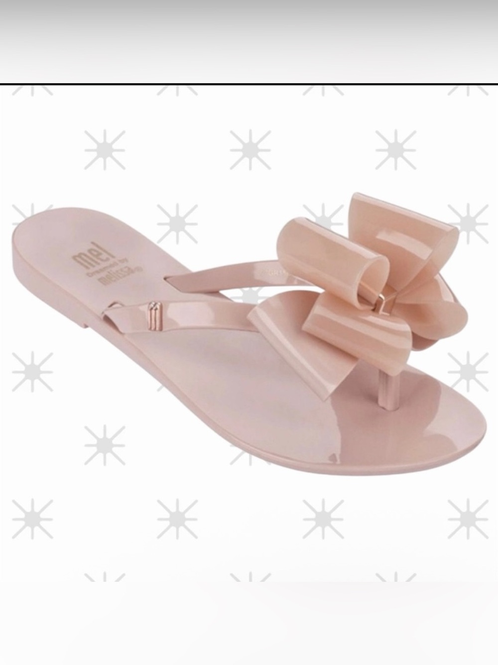 Melissa Mel Harmonic Bow Beach Slippers Pink Girls’ Size 1